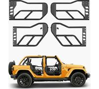 Portes tubulaires VEVOR Jeep (4 portes) de style Adventure avec charnières robustes et verrouillage OE, portes Jeep avec rembourrage en caoutchouc et tube en acier trempé