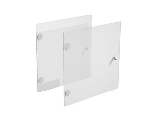Portes vitrées Multicases en verre dépoli - Lot de 2
