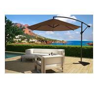 Porticcio parasol marron déporté rond 3 x 3 m