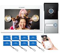 Portier vidéo, résolution 1080P, connexion Wi-Fi et filaire, contrôle d'accès par carte RFID, 1M1T