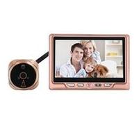 Portier vidéo visiophone sans fil interphone 4,3 pouces lcd porte caméra enregistrable enregistrement détection de mouvement oeil sonnette or rose G