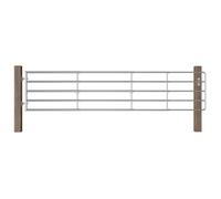 vidaXL Portillon à 5 barres Acier galvanisé Argenté Dimensions (150-400)x90 cm
