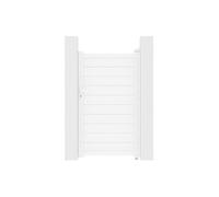 Portillon battant aluminium plein L103 x H180 cm blanc - NAZARIO