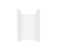 Portillon battant aluminium plein L103 x H180 cm blanc - NAZARIO