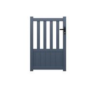 Portillon battant aluminium semi plein L104 x H148 cm anthracite TARNOS II