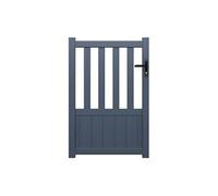 Portillon battant aluminium semi plein L104 x H148 cm anthracite TARNOS II