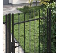 PORTILLON de Clôture Noir - LEMON® Portillon simple porte - avec dessus à pointe Acier 1x1,75 m Noir - J5732394