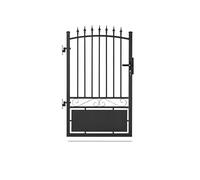 Portillon de clôture Porte de Jardin Style Fer forgé barrière Aluminium 1m Noir
