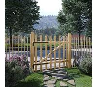 vidaXL Portillon Simple de Clôture Bois de Noisetier 100x90 cm Porte Jardin