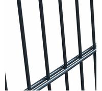 Portillon de jardin 2D (Single) Gris anthracite 106 x 130 cm_2 ans garantie_67263