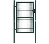 Portillon de jardin en acier - VIDAXL - Vert - 106x170 cm - Battant - Manuelle - Finition en poudre - Maille 200x50 mm