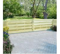 Portillon de jardin en bois - vidaxl - 2 pièces - 150x75 cm - Bois de pin imprégné - Résistant aux intempéries