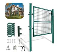 Portillon de jardin Portail de jardin Portail de clôture Portail simple Porte de jardin Porte de clôture Acier Métal Vert 100x100CM
