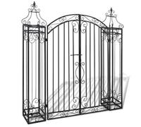 Portillon de jardin - VIDAXL - Fer forgé - 122 x 20,5 x 134 cm - Noir - Battant