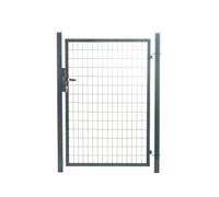 Portillon grillagé en acier galvanisé maille 100 x 50 L 1m x H 1m50 Gris anthracite