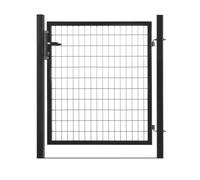 Portillon grillagé en acier galvanisé maille 100 x 50 L 1m20 x 1m00 Noir