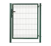Portillon grillagé en acier galvanisé maille 200 x 50 occultable passage 1m x H 1m60 Vert