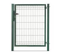 Portillon grillagé en acier galvanisé maille 200 x 50 occultable passage 1m x H 2m Vert