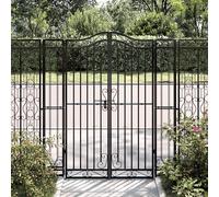 Portillon Ornemental de Jardin Portail Entrée Porte Barrière Fer Forgé vidaXL