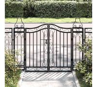Portillon Ornemental de Jardin Portail Entrée Porte Barrière Fer Forgé vidaXL