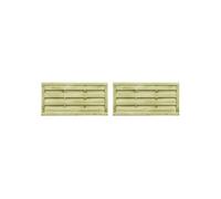 vidaXL Portillons 2 pcs bois de pin imprégné 150 x 75 cm Vert