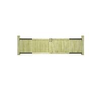 vidaXL Portillons de jardin 2 pcs Bois de pin Imprégné 300x75 cm