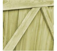 Portillons de jardin 2 pièces - Moderne design - bois de pin imprégné - vert - résistant aux intempéries - 300x100 cm 3890648myq21e