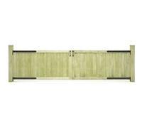 vidaXL Portillons de jardin 2 pcs Bois de pin Imprégné 300x75 cm