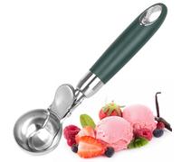 Portionneur de crème glacée en acier inoxydable avec gâchette et poignée confortable pour boules de crème glacée, cuisson, moules à melons, moules à billes, portionneur de boules de glace pour