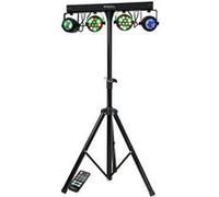 Portique Lumières Ibiza Light DJLIGHT60 2 Projecteurs PAR 12 LED RVBB de 1W, 2 Moon Flower à LED RGBWA, DMX DJLIGHT60