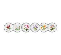 Portmeirion Exotic Botanic Garden Lot de 6 Assiettes Plates de 26,7 cm | Motifs Assortis | Faïence Fine | Passe au Lave-Vaisselle, au Micro-Ondes et au Four | Fabriquées en Angleterre