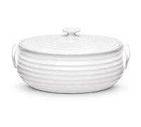 Portmeirion Home & Gifts Casserole ovale blanche de la collection Sophie Conran (petite) - Passe au lave-vaisselle, au micro-ondes, au four et au congélateur - Fabriqué en Angleterre (blanc, cocotte de 3,5 pintes)