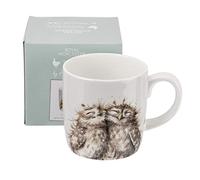 Portmeirion Home & Gifts MMMR4020-XD Wrendale The Twits (Chouette) Tasse simple en porcelaine anglaise Multicolore 9,2 x 12,5 x 9,3 cm