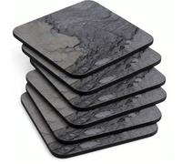 Portmeirion Home & Gifts Pimpernel Midnight Slate Lot de 6 Dessous de Verre 10,5 x 10,5 cm