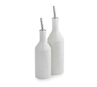 Portmeirion Home & Gifts Sophie Conran Huile et Vinaigre Drizzler Set, Porcelaine (Blanc, 7 x 7 x 26,5 cm)