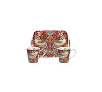 Pimpernel Ensemble tasse et plateau Strawberry Thief Rouge