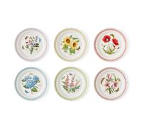 Portmeirion Lot de 6 assiettes assorties Botanic Garden Meadow - Vaisselle florale (26,7 cm) en faïence fine pour les repas quotidiens et les divertissements élégants
