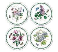 Portmeirion Pimpernel Lot de 4 Sets de Table Ronds en MDF avec Dos en liège Motif Jardin botanique Multicolore 34 cm