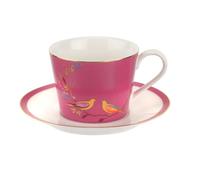 Portmeirion Tasse et Soucoupe - Sara Miller for, Céramique, Rose, 230 x 185 x 95 cm