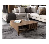 Portmore - table basse - effet bois - 1 tiroir et 1 niche - 80 cm - Bois Bois G