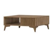 Best mobilier - Table basse Portmore effet bois 1 tiroir et 1 niche 80 cm Marron
