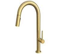 Portofino mitigeur évier à douchette extractible or brossé Essebagno