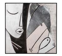 Portrait avec cadre noir 100 x 4 x 100 cm