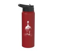 Portrait d'oie dramatique Moody Farm Amoureux des oiseaux Stainless Steel Insulated Water Bottle