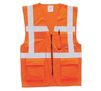 Portwest Gilet haute visibilité Executive Berlin S476ORRL Orange Taille L