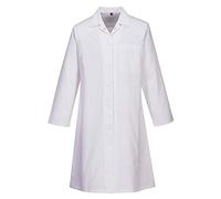 Portwest 2205 Blouse Femme Agroalimentaire Poche Intérieure sur la Poitrine | Blanc, XL, Polyester, Tissu Sergé Durable Résistant, Ouverture Frontale Facile, Fermeture à Bouton-Pression, Léger