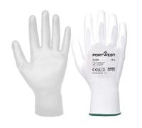 Portwest A120 Gants de jardinage en nylon coloré avec revêtement en polyuréthane (6/XS, blanc)
