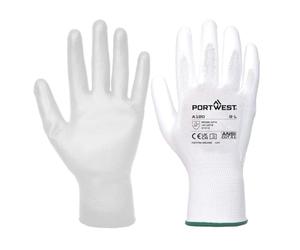 Portwest A120 Gants de jardinage en nylon coloré avec revêtement en polyuréthane (6/XS, blanc)