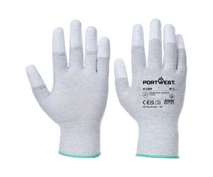 Portwest A198 Gant Antistatique bout de doigts enduit PU Gris - La paire - Taille L
