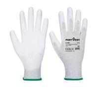 Portwest A199 Gant paume enduit PU antistatique Gris - La paire - Taille XS
